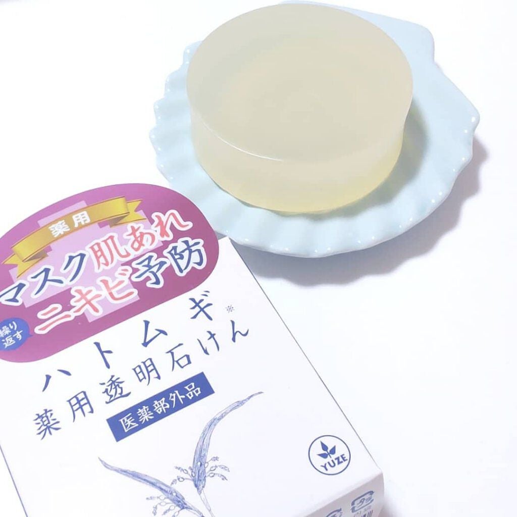 ハトムギ薬用透明石けん/ユゼ化粧品/洗顔石鹸を使ったクチコミ(4枚目)