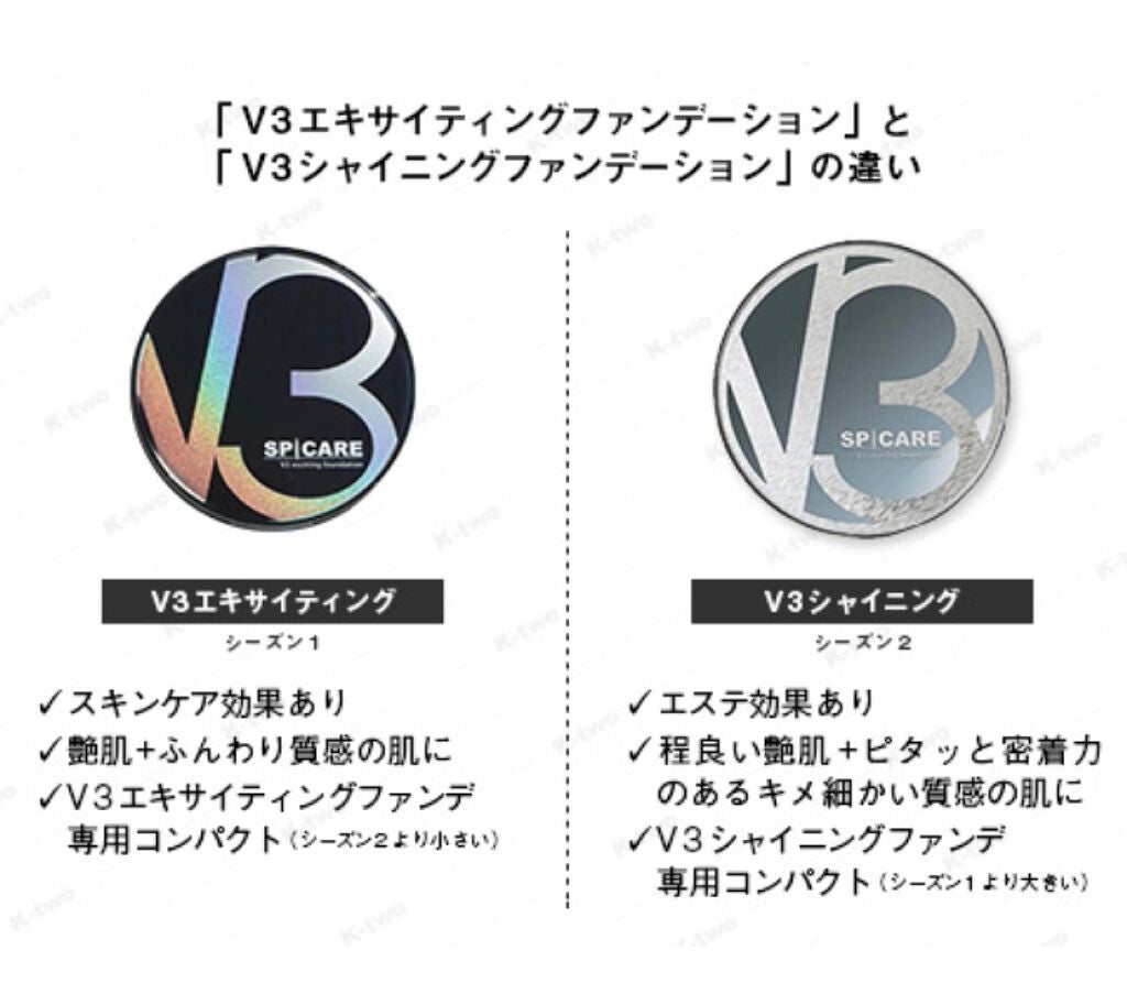 V3 エキサイティングファンデーション/SPICARE/クッションファンデーションを使ったクチコミ(3枚目)