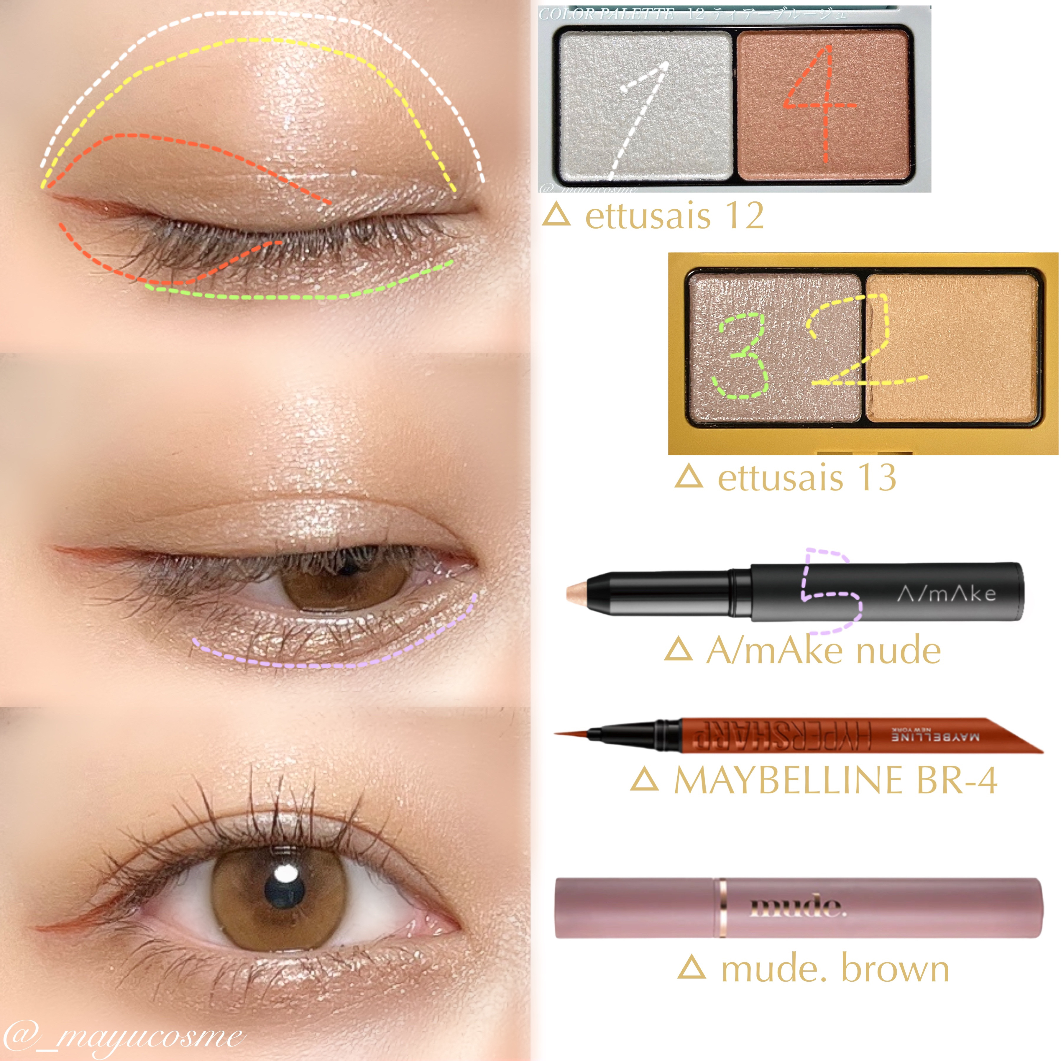 エテュセ アイエディション(カラーパレット)/ettusais/アイシャドウパレットを使ったクチコミ（2枚目）