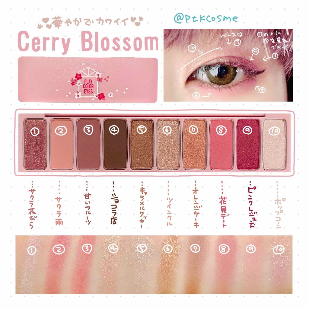 プレイカラー アイシャドウ/ETUDE/アイシャドウパレットを使ったクチコミ（2枚目）