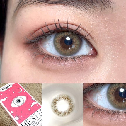 Gemhour lens Hestia Oliveのクチコミ「自分の瞳がふちになるナチュラルハーフカラコン✨
先程の静止画版です!!
❤︎Gemhour.....」(2枚目)
