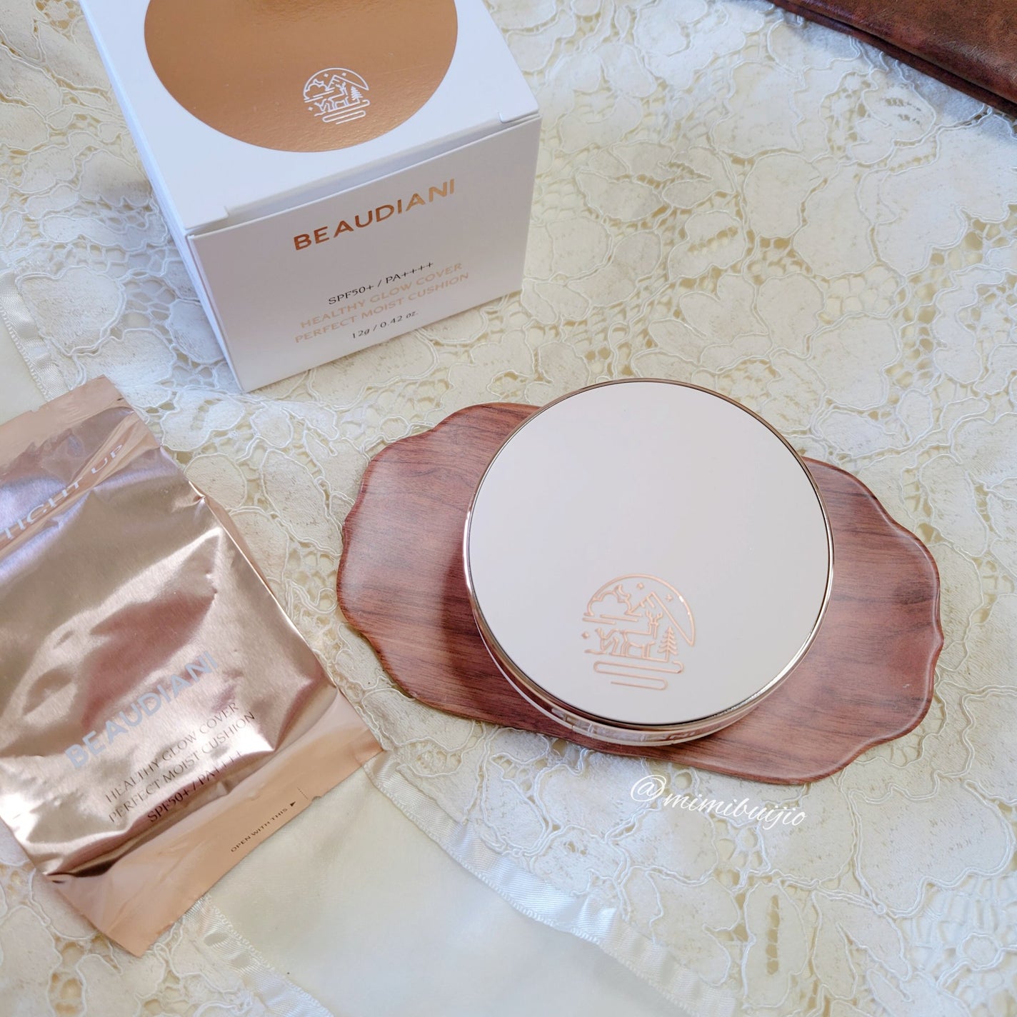 メッシュタイトアップクッション/BEAUDIANI/クッションファンデーションを使ったクチコミ(1枚目)