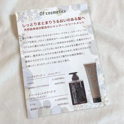 ソープオブヘア・1/オブ・コスメティックス/サロンシャンプーを使ったクチコミ(2枚目)