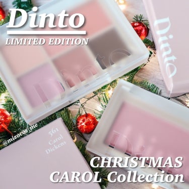 Dinto ピンククリスマスキャロルエディション/シャドウパレット+チークセットのクチコミ「ディーント様からいただきました🎁
＝＝＝＝＝＝＝＝＝＝＝＝＝＝＝＝＝＝＝＝＝＝
Dinto（@.....」（1枚目）