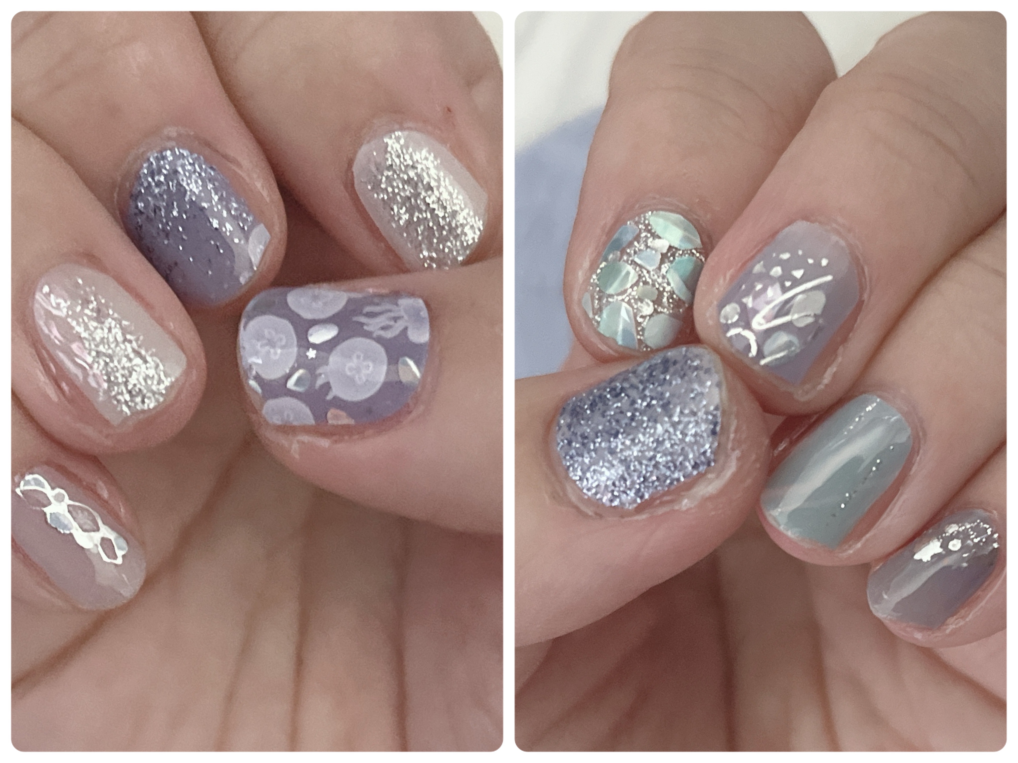 貼るジェルネイル/セリア/ネイルシールを使ったクチコミ（1枚目）