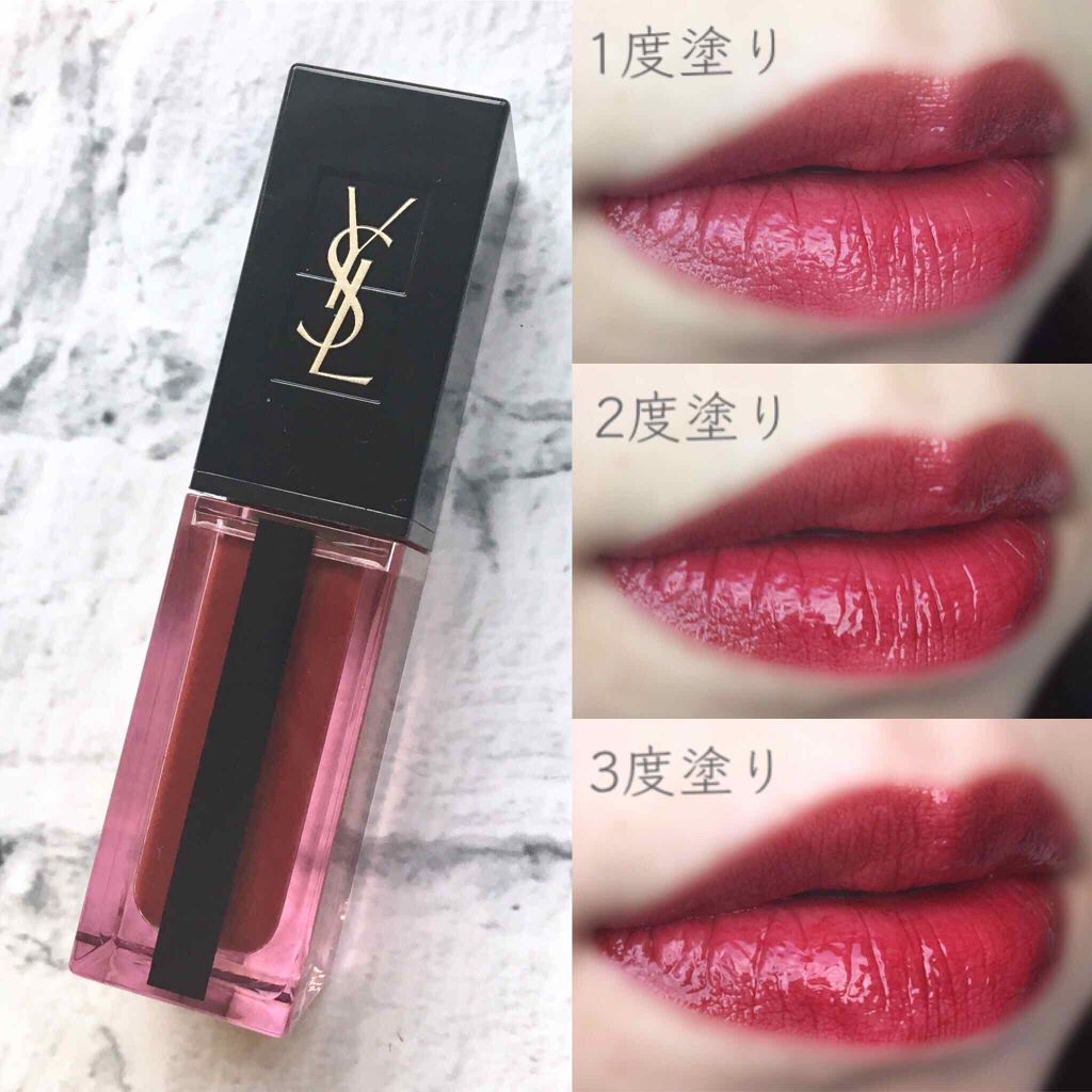 ルージュ ピュールクチュール ヴェルニ ウォーターステイン/YVES SAINT LAURENT BEAUTE/口紅を使ったクチコミ(1枚目)