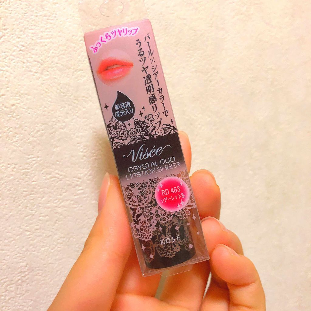 クリスタルデュオ リップスティック シアー/Visée/口紅を使ったクチコミ（1枚目）