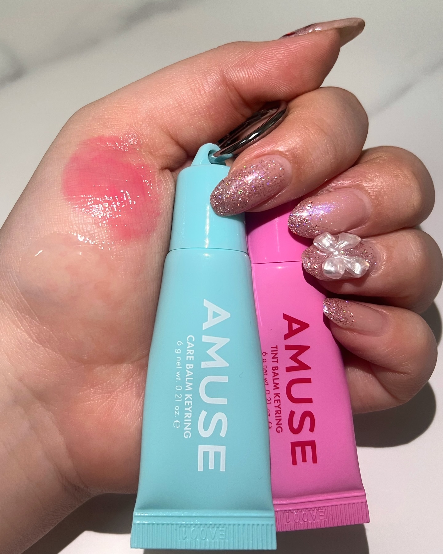 ケア/ティントバームキーリング/AMUSE/リップグロスを使ったクチコミ（2枚目）