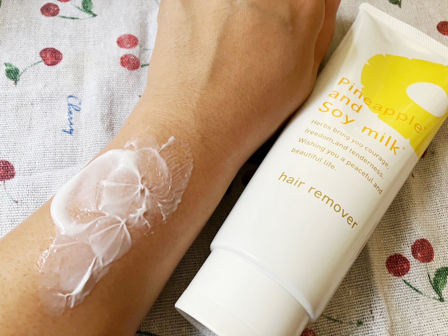 パイナップル豆乳除毛クリーム/鈴木ハーブ研究所/除毛クリームを使ったクチコミ(3枚目)