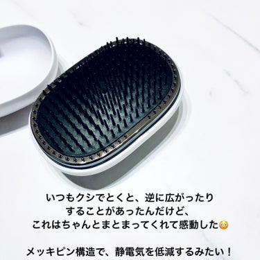 mod's hair スタイリッシュ ベースアップブラシ（MHB-3070）のクチコミ「ひろがりもまとまってサラツヤ髪に✨
コロンっとした形がかわいい🥺🧡

持ち運びたくなるようなデ.....」（2枚目）