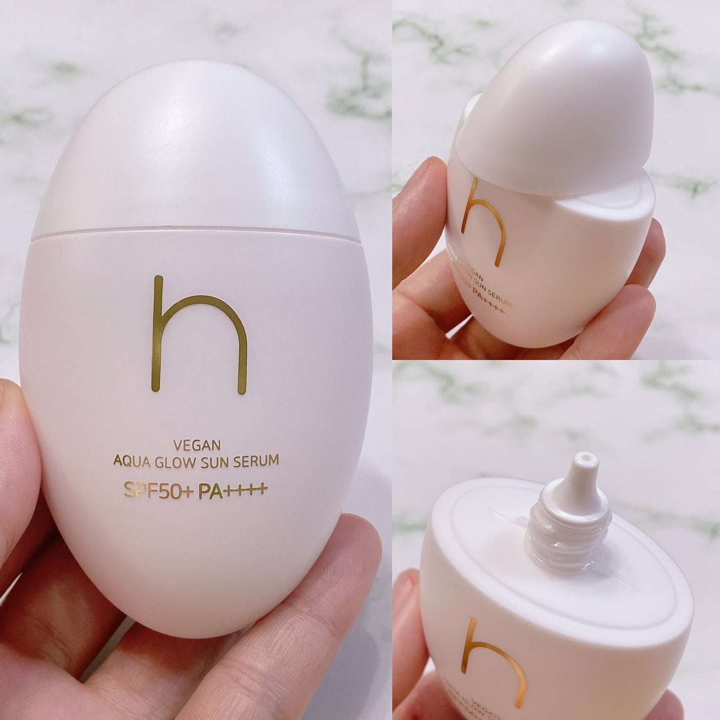 ヴィーガンアクアグロウサンセラム/HAMEL/日焼け止めローションを使ったクチコミ(2枚目)