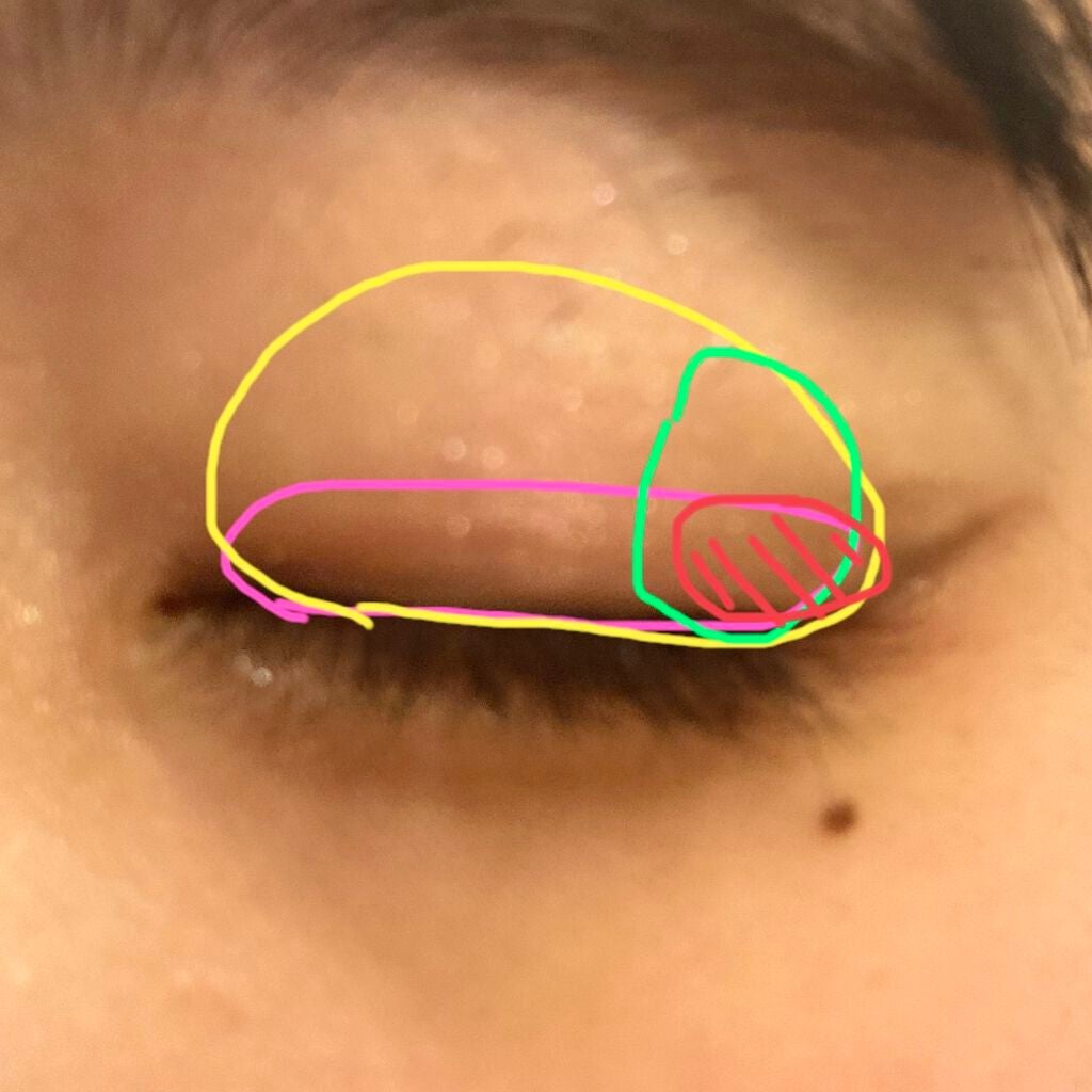 GENE TOKYO リラクシーアイシャドウ/DAISO/アイシャドウパレットを使ったクチコミ(3枚目)