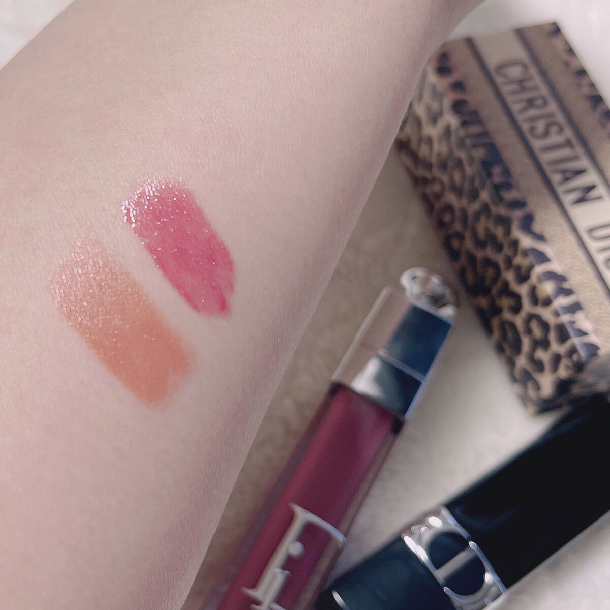 ルージュ ディオール 424 ヌード フォーヴ サテン（生産終了）/Dior/口紅を使ったクチコミ（2枚目）