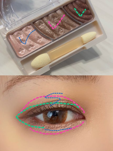 トーンアップアイシャドウ/CEZANNE/アイシャドウパレットを使ったクチコミ(6枚目)