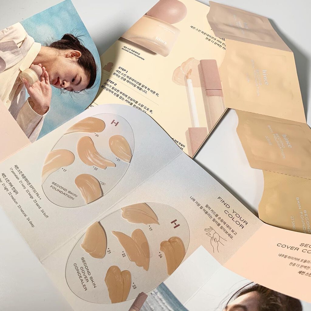 セカンドスキンファンデーション 23 サンド/hince/リキッドファンデーションを使ったクチコミ（1枚目）