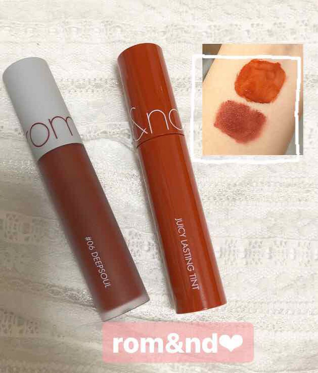 ジューシーラスティングティント/rom&nd/リップティントを使ったクチコミ（1枚目）
