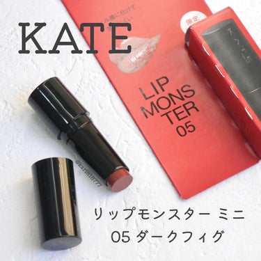 リップモンスター 05 ダークフィグ(ミニ)＜数量限定発売＞/KATE/口紅を使ったクチコミ（1枚目）