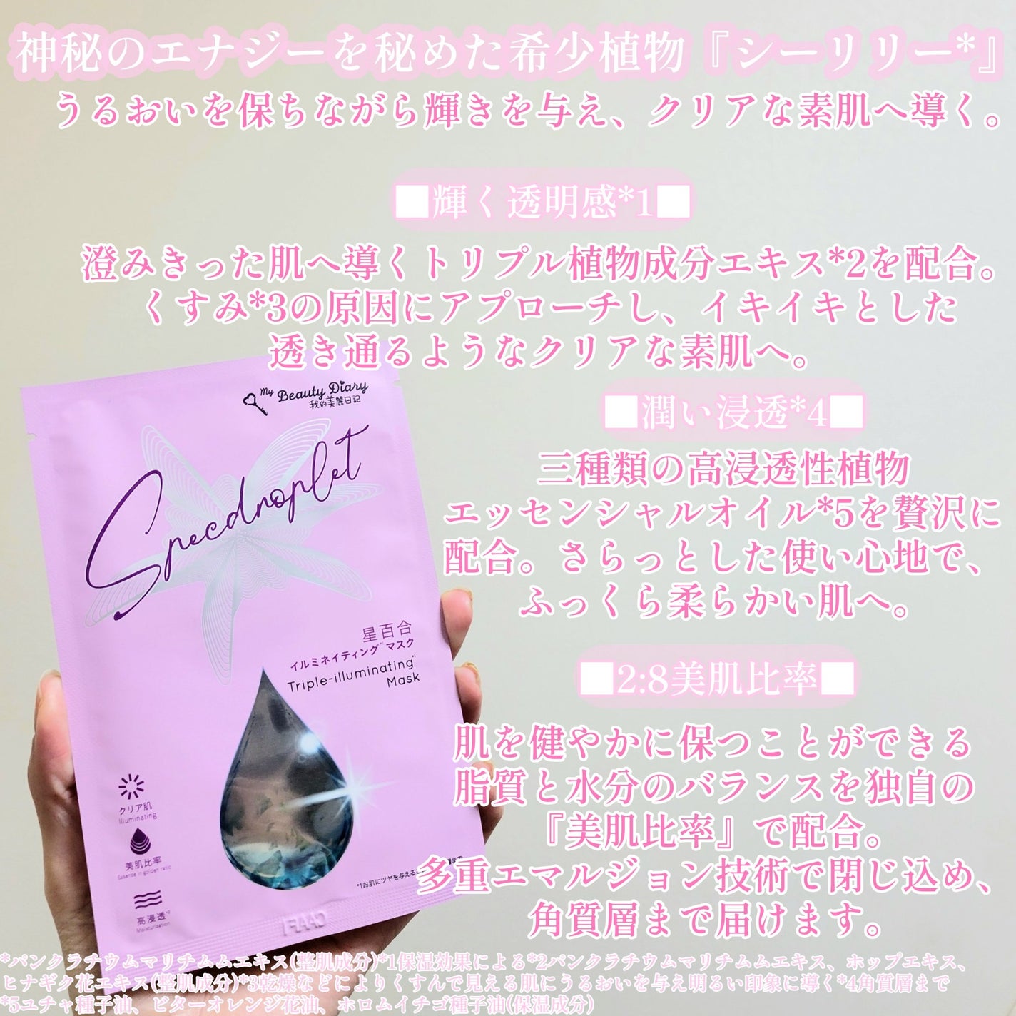 星百合イルミネイティングマスク/我的美麗日記/シートマスク・パックを使ったクチコミ(2枚目)