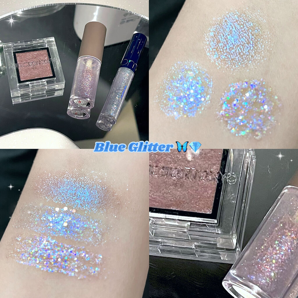 リキッド グリッター シャドウ Rom Ndを使った口コミ おすすめ 青ラメ グリッター Ad By ゅぅ 敏感肌 Lips