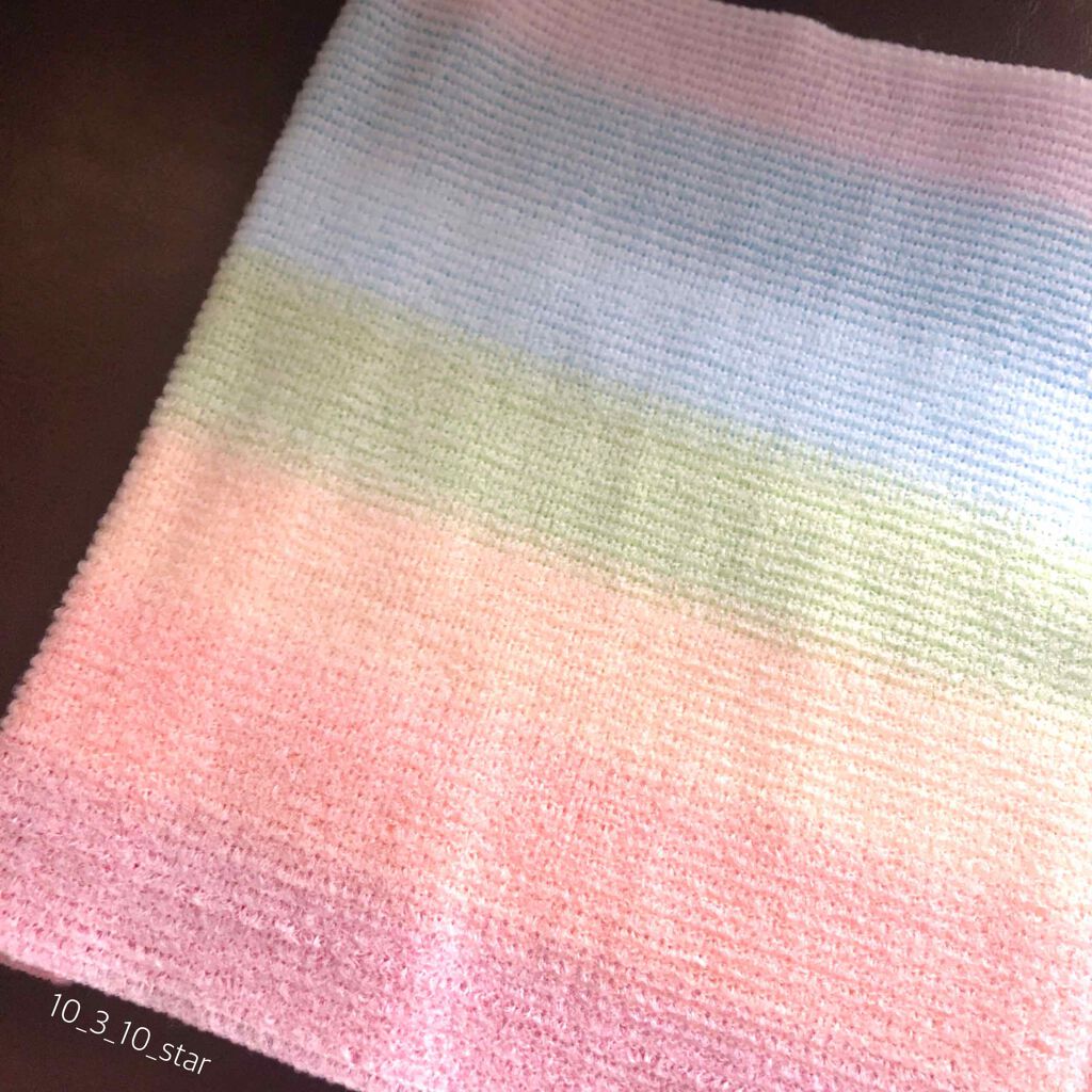 とみてぼし on LIPS 「🌈セリアナナイロボディタオル撮る前にタグを切ってしまいましたが..」(2枚目)