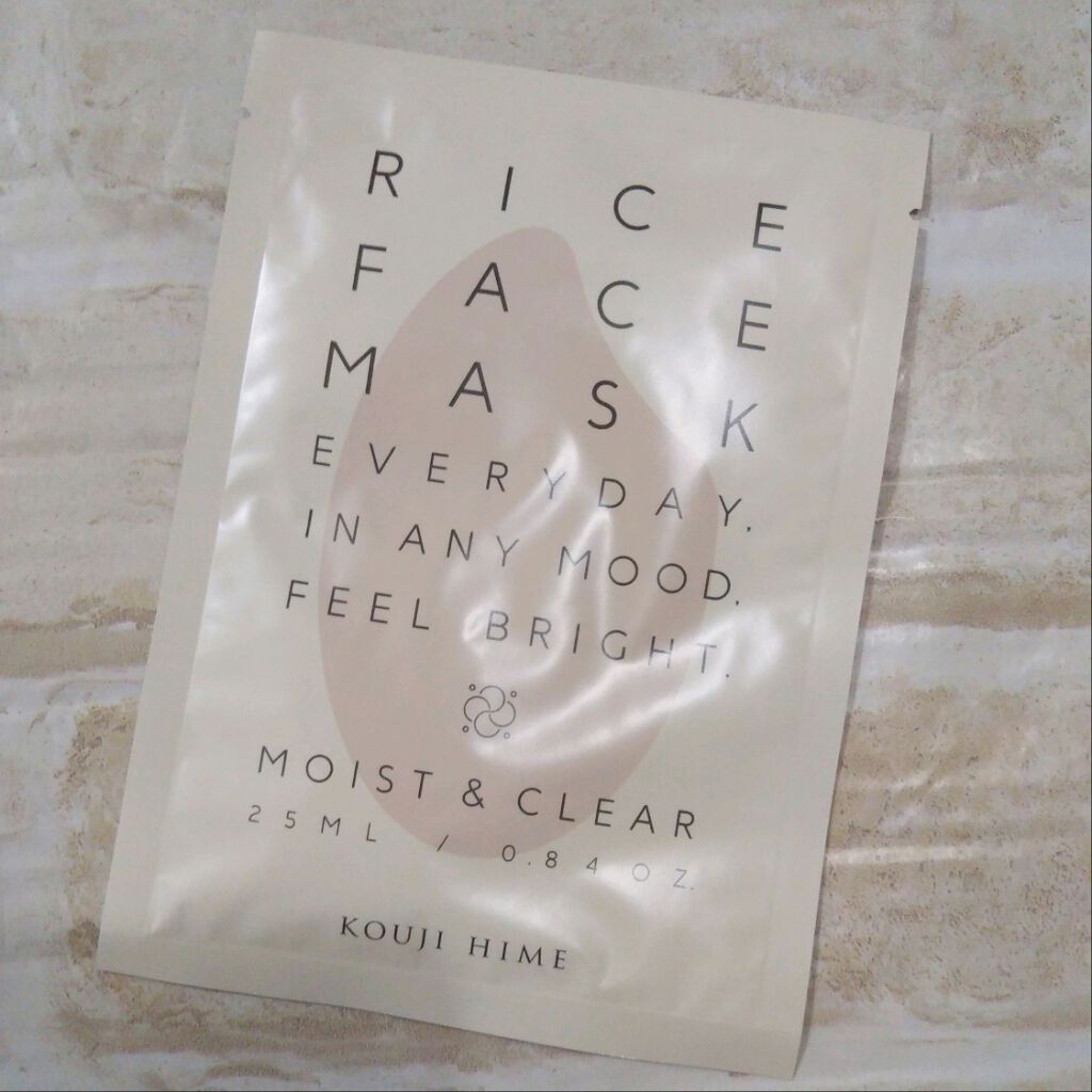 RICE FACE MASKライスバリアフェイスマスク MOISTCLEAR/KOUJIHIME/シートマスク・パックを使ったクチコミ（1枚目）