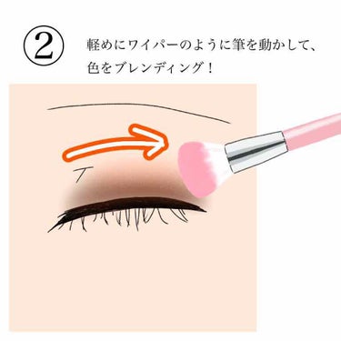 柊🌸絵描いてます❄️ on LIPS 「　アイシャドウで魅力的な目元を作りましょう！3つの段階ごとに分..」（3枚目）