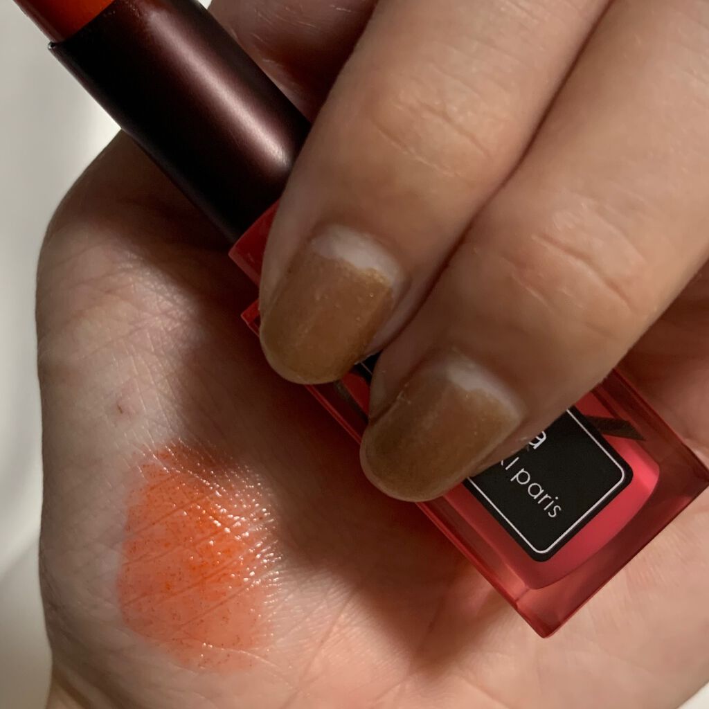 ケーキ リップスティック ルージュ アンリミテッド ラッカーシャイン/shu uemura/口紅を使ったクチコミ(2枚目)