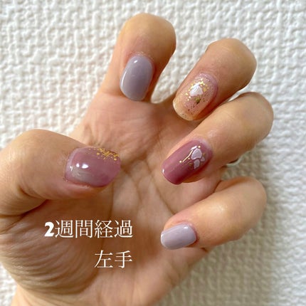 セミキュアジェルネイル(ハンド)/ohora/ネイルシールを使ったクチコミ(4枚目)