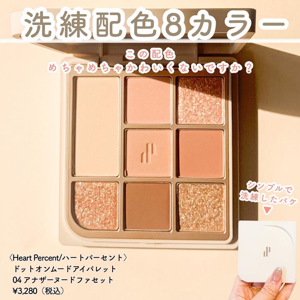ドットオンムードアイパレット/Heart Percent/アイシャドウパレットを使ったクチコミ(2枚目)