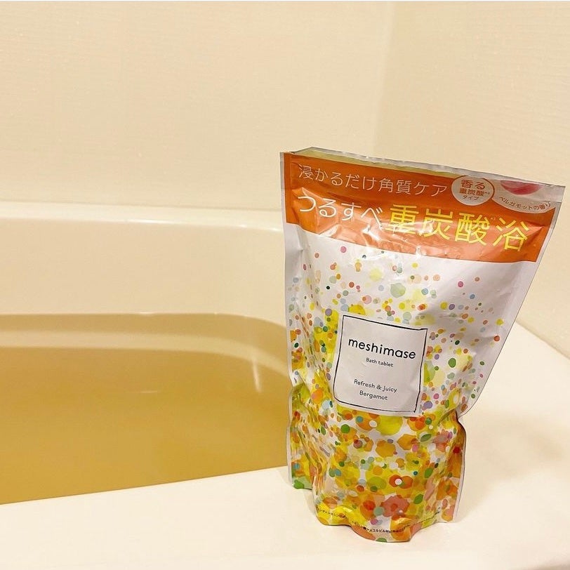 meshimase バスタブレット リフレッシュ&ジューシーなベルガモットの香り/meshimase/炭酸系入浴剤を使ったクチコミ(5枚目)