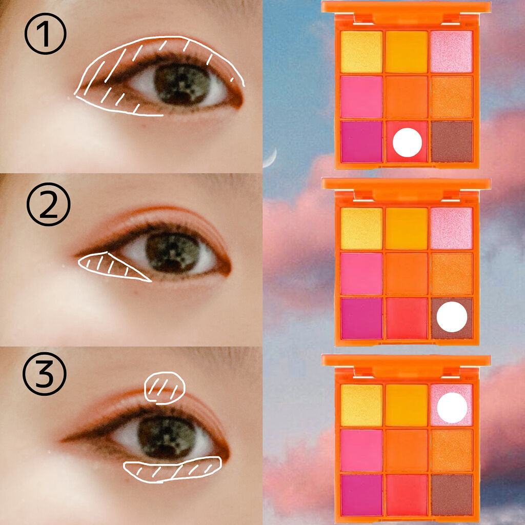 UR GLAM　BLOOMING EYE COLOR PALETTE/U R GLAM/アイシャドウパレットを使ったクチコミ（2枚目）