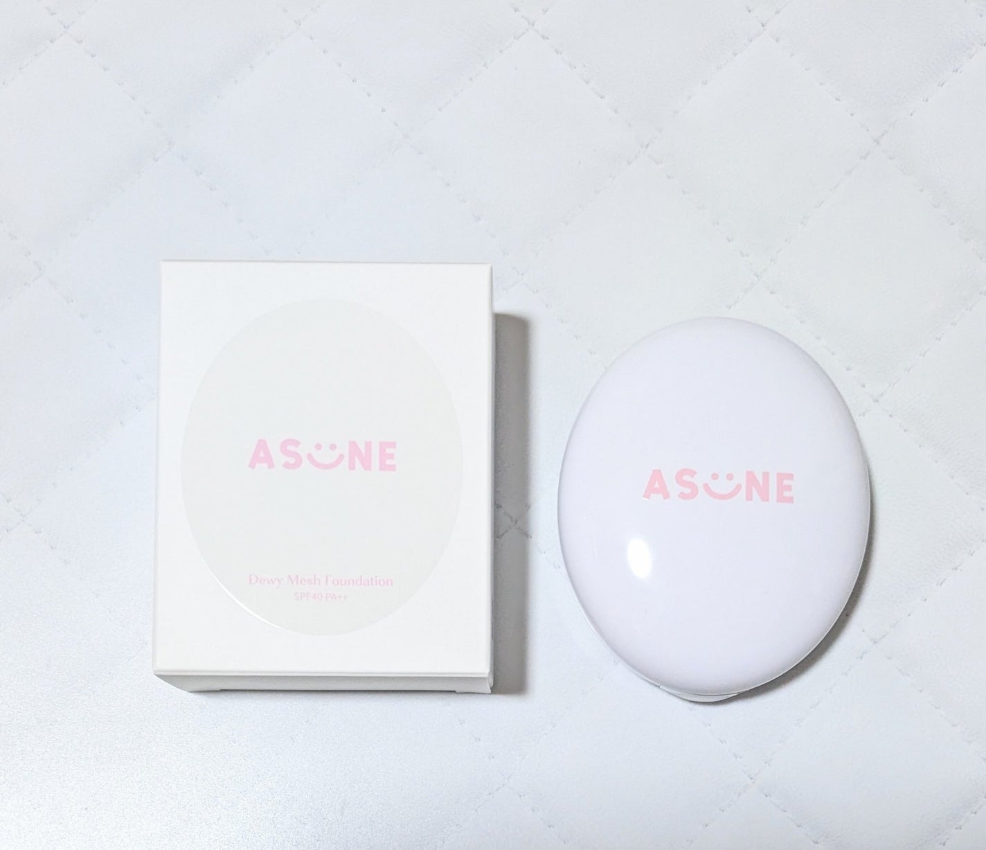 デューイーメッシュファンデーション/ASUNE /クッションファンデーションを使ったクチコミ(2枚目)