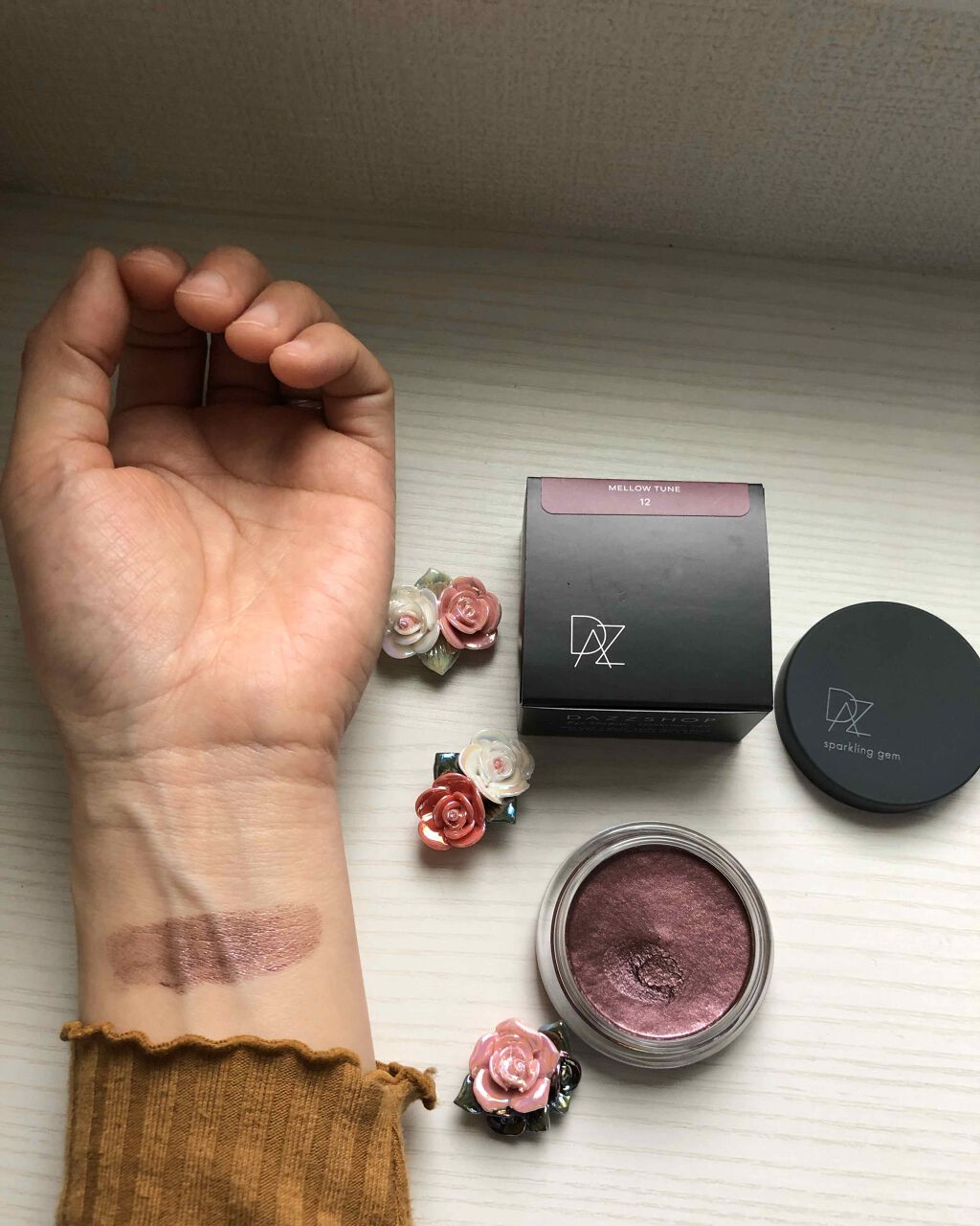 スパークリング ジェム MELLOW TUNE 12/DAZZSHOP/ジェル・クリームアイシャドウを使ったクチコミ（2枚目）