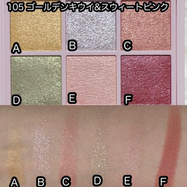 オーラクリエイション 105 ゴールデンキウイ&スウィートピンク(限定カラー)/BLEND BERRY/アイシャドウパレットを使ったクチコミ（2枚目）