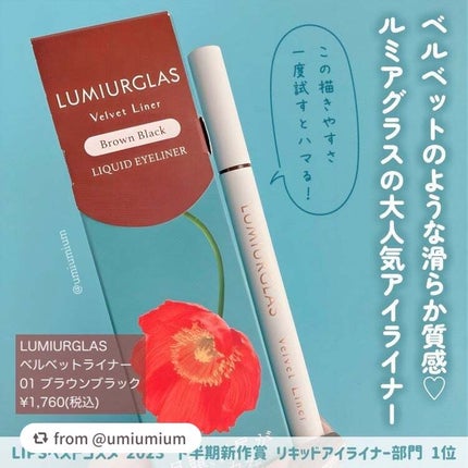 ベルベットライナー/LUMIURGLAS/リキッドアイライナーを使ったクチコミ(2枚目)