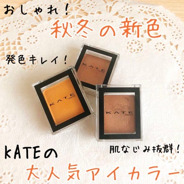 質感・色味を自在に選べる！
鮮やかな発色と上品なツヤが嬉しい✨

KATEの「ザ・アイカラー」

・肌なじみが良く、キレイに仕上がる！
・鮮やかな発色！
・色づきの調節がしやすい！
・カラバリ豊富で、好