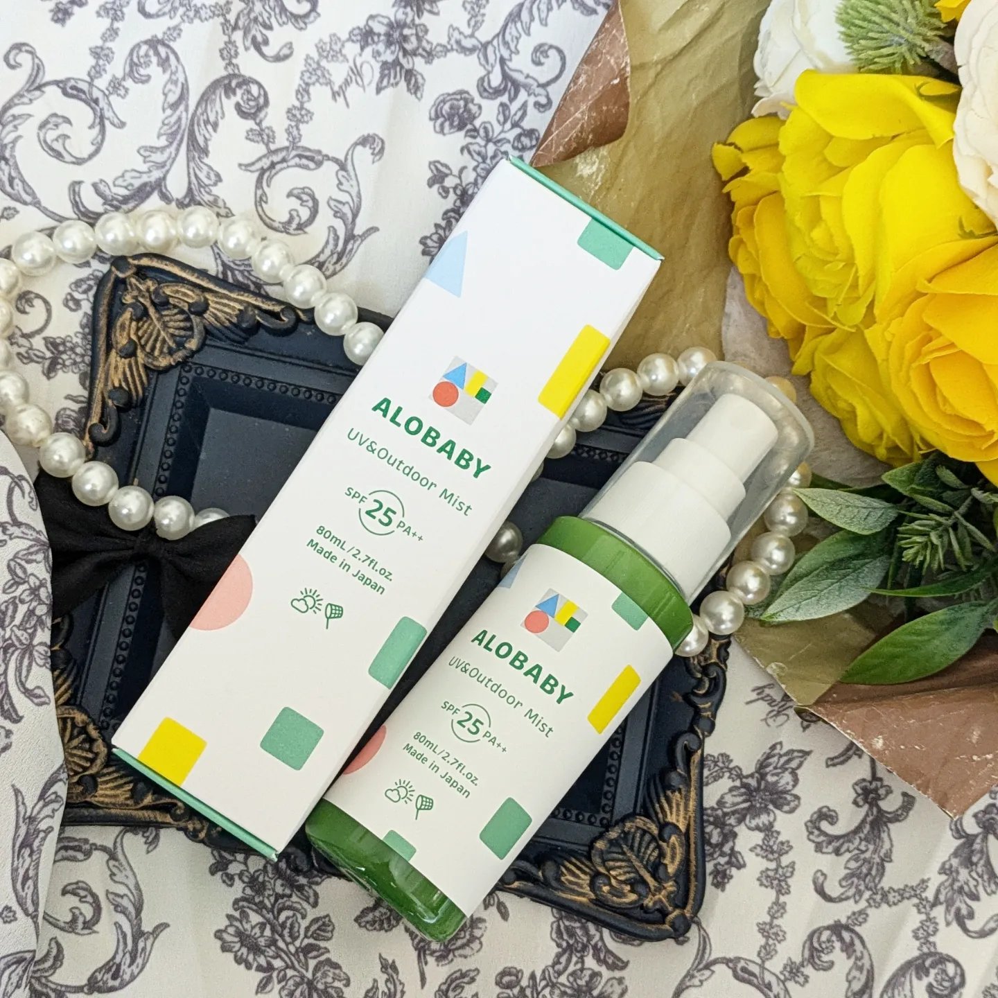 ALOBABY UV＆アウトドアミストのクチコミ「アロベビー様の
UV＆アウトドアミスト（日焼け止め）
 SPF25 PA++　をお試しさせて頂.....」（1枚目）