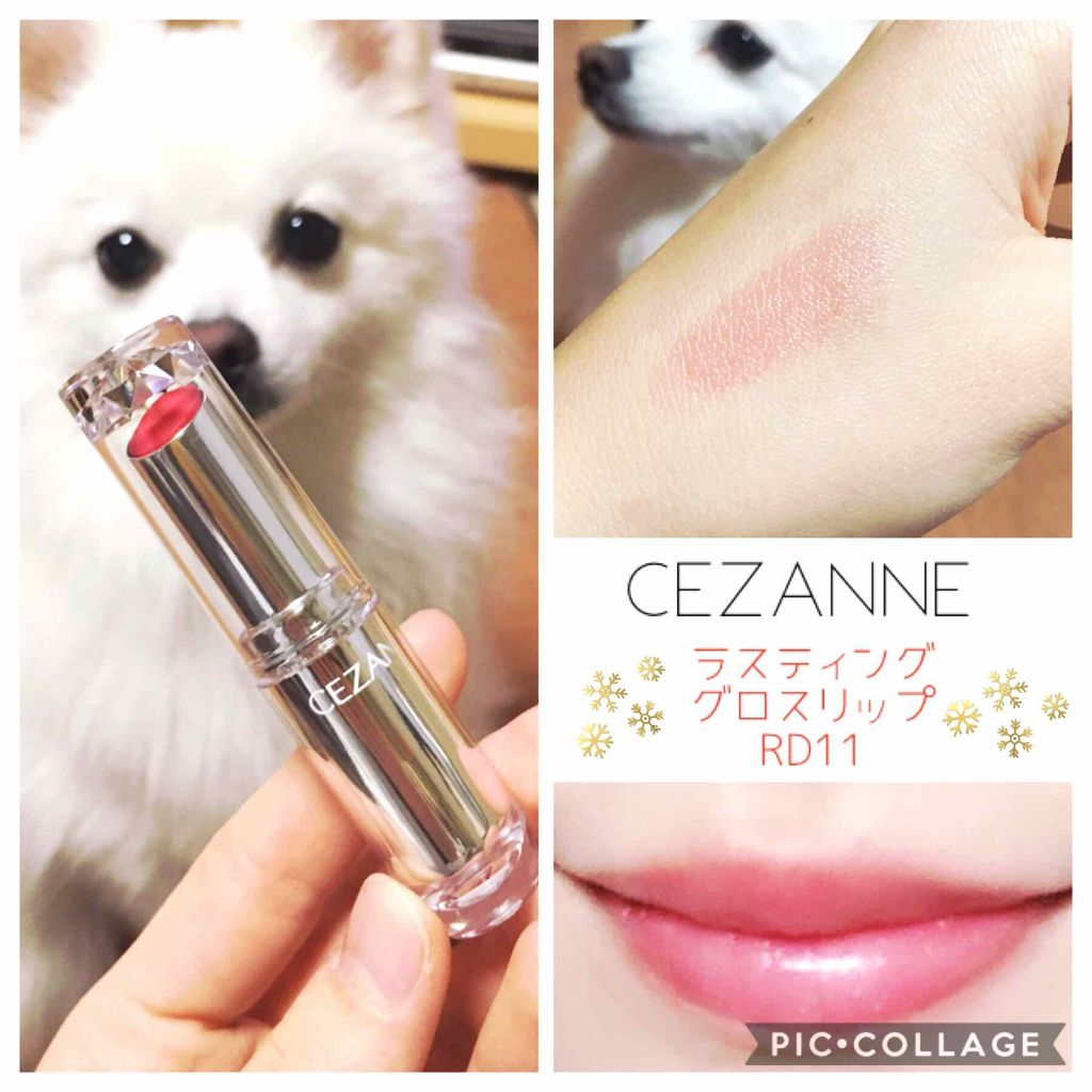 ラスティンググロスリップ/CEZANNE/口紅を使ったクチコミ（1枚目）
