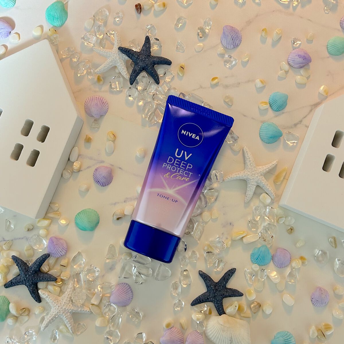 ニベアUV ディープ プロテクト&ケア トーンアップ エッセンス/ニベア/日焼け止めローションを使ったクチコミ(2枚目)