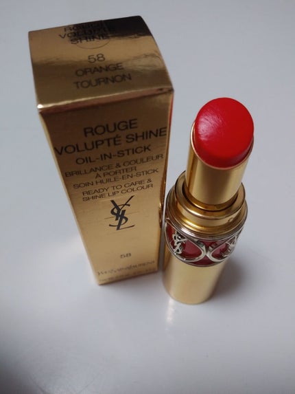 ルージュ ヴォリュプテ シャイン/YVES SAINT LAURENT BEAUTE/口紅を使ったクチコミ(1枚目)