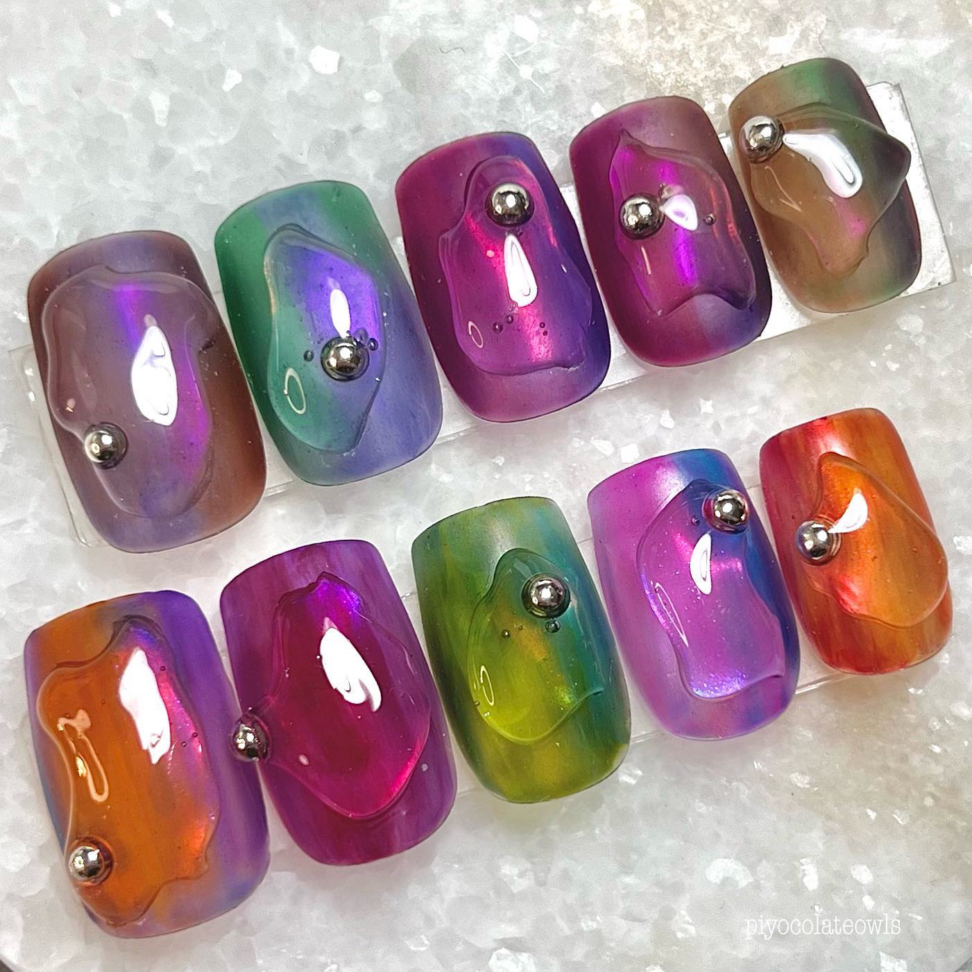 #カラフルネイル,#個性的ネイル,#個性派ネイル,#シンプルネイル,#凸凹ネイル,#韓国ネイル,#ニュアンスネイル,#グラデーションネイル,#ぷっくりネイル,#ぷくぷくネイル,#立体ネイルのネイルデザイン