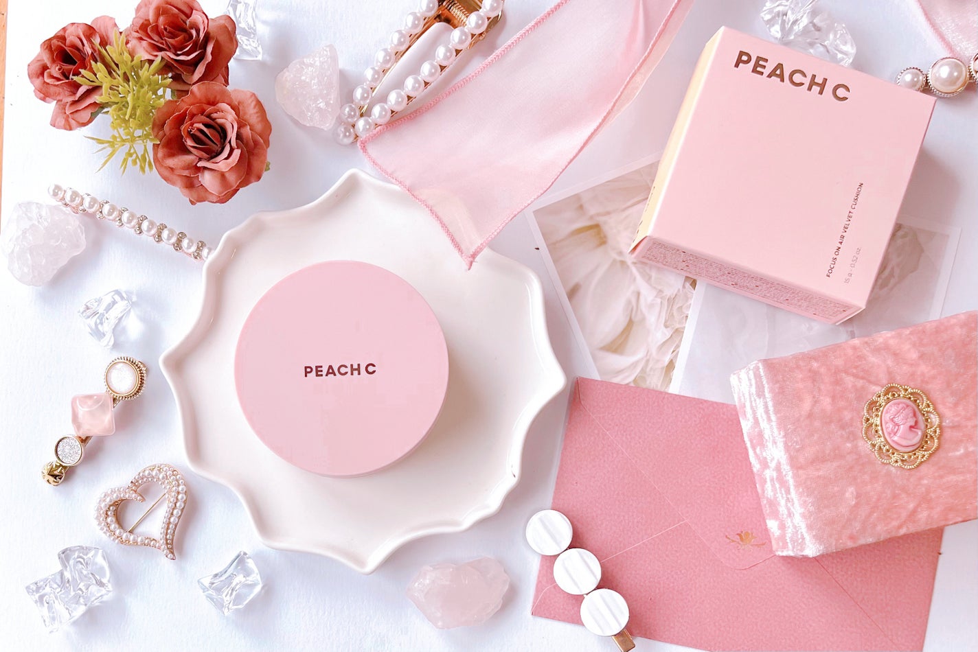 ピーチC フォーカスオン エアーベルベットクッション/Peach C/クッションファンデーションを使ったクチコミ(1枚目)