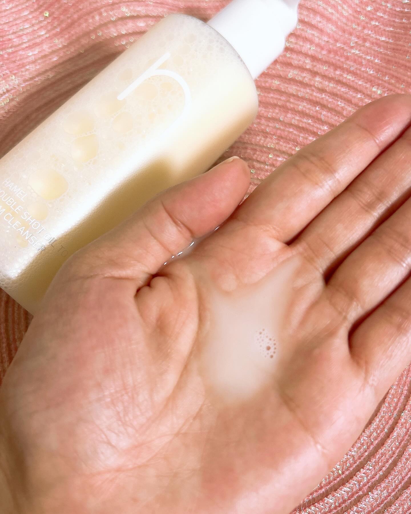 ダブルショットオイルトゥーフォームクレンザー/HAMEL/オイルクレンジングを使ったクチコミ（2枚目）