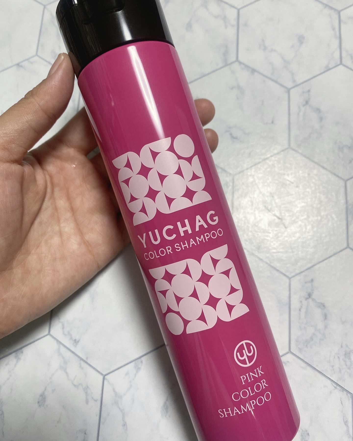 ユチャ　カラーシャンプー/カラートリートメント セット（ピンク）/YUCHAG/市販シャンプーを使ったクチコミ（2枚目）
