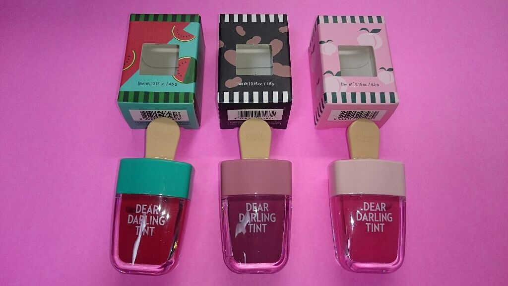 ディアダーリン ウォータージェルティント (アイスティント)/ETUDE/口紅を使ったクチコミ(2枚目)