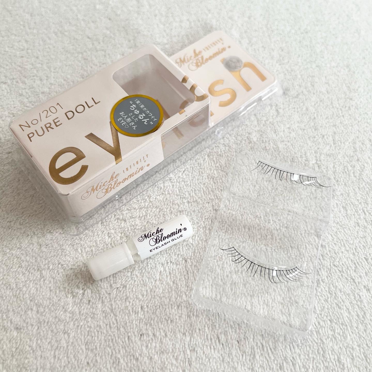 ミッシュブルーミン アイラッシュ インフィニティライン NO.201 ピュアドール/ミッシュブルーミン/つけまつげを使ったクチコミ（1枚目）