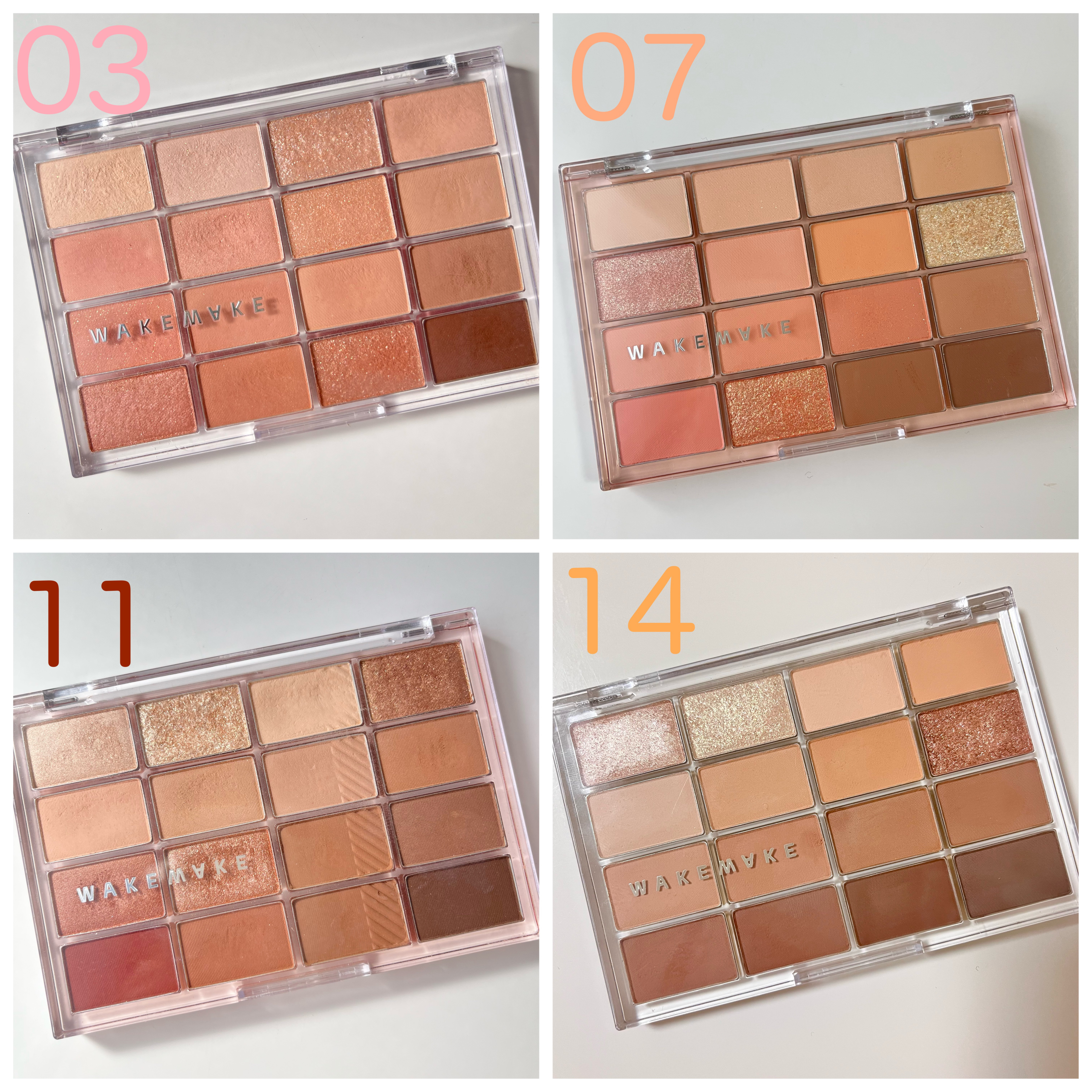 ソフトブラーリングアイパレット 14.キャラメルブラーリング/wakemake/アイシャドウパレットを使ったクチコミ（2枚目）