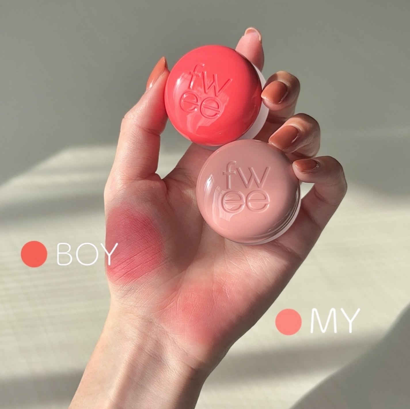 リップアンドチーク ブラーリープリンポット/fwee/口紅を使ったクチコミ(5枚目)