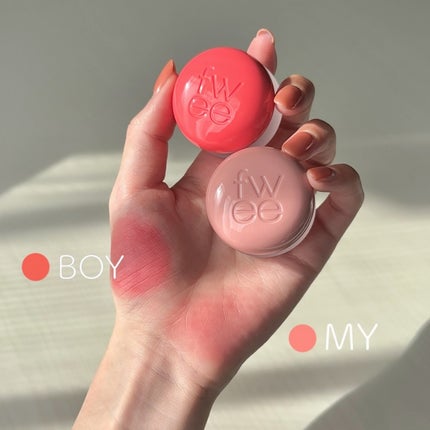 リップアンドチーク ブラーリープリンポット/fwee/口紅を使ったクチコミ(5枚目)