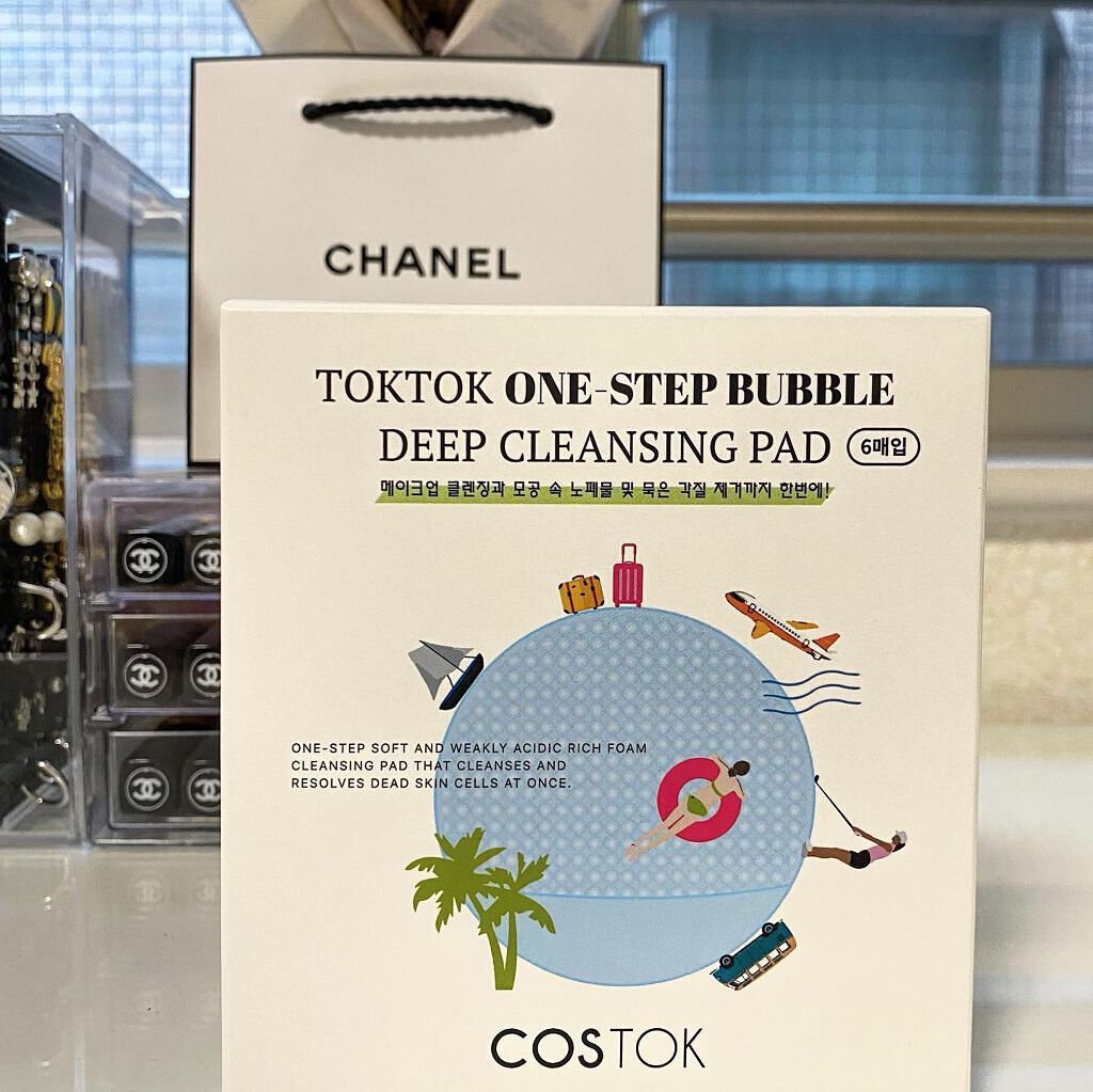 TOKTOK ONE-STEP BUBBLE DEEP CLEANSING PAD/COSTOK/クレンジングシートを使ったクチコミ（1枚目）